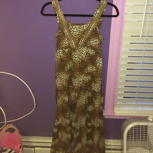 long leopard dress