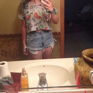 🍧💝🍕Kawaii as hell Crop Top Tee 🍟🍩🍥