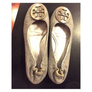 Tory Burch Grey Flannel Reva Ballet Flats