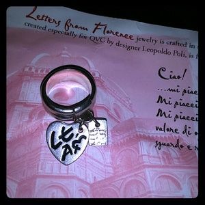 🚫SOLD🚫 Leopoldo Poli Charm SS .925 Ring 6