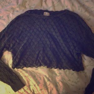 forest green knit pattern sweater