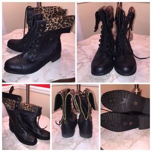 Cheetah print convertible boots