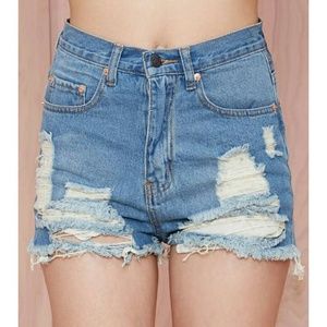 Nasty gal distressed shorts