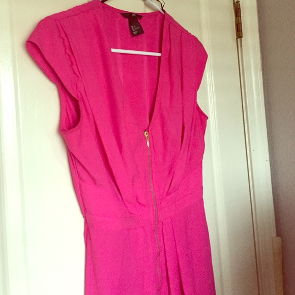 Hot pink H&M dress cute for a nice evening