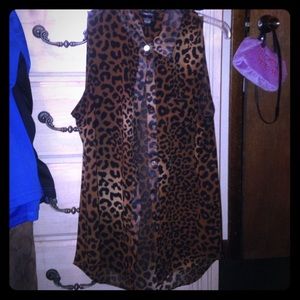 Cheetah print blouse