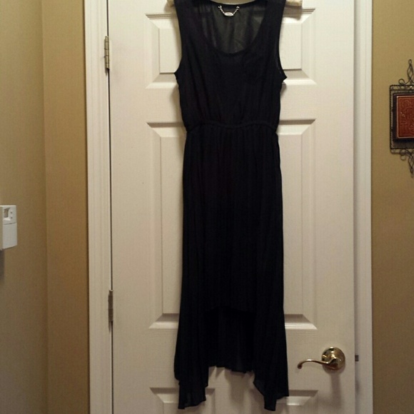 Designer black sheer high low dress! - Picture 3 of 3