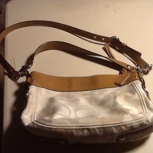 Cream Coach Handbag