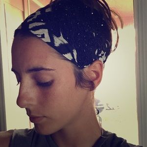 Large boho silk headband