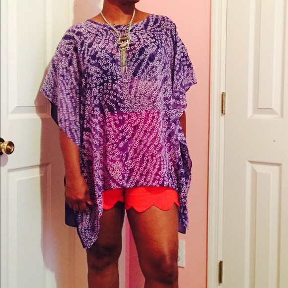 Blue poncho