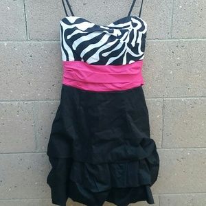 Macy's Junior formal zebra dress