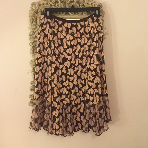 Diane Von Furstenberg fan print midi skirt