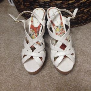 White Madden Girl wedges.