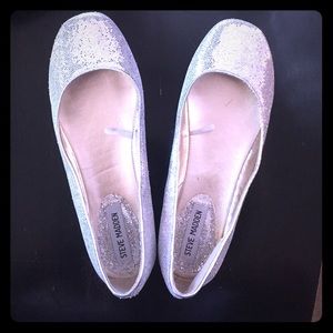 Steve Madden Silver Flats