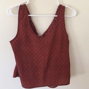 Black and orange tank top