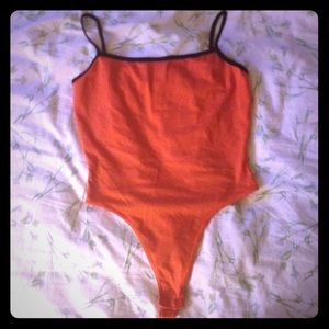 BCBG Orange leotard