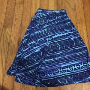 Aqua Aztec Print Skirt size M