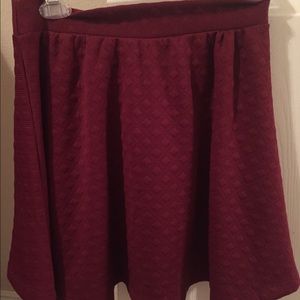 Burgundy Circle Skirt