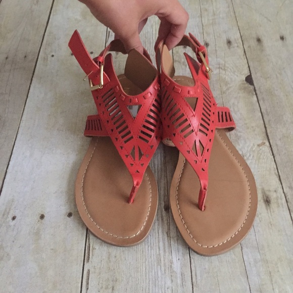 Coral Authentic Leather Sandals
