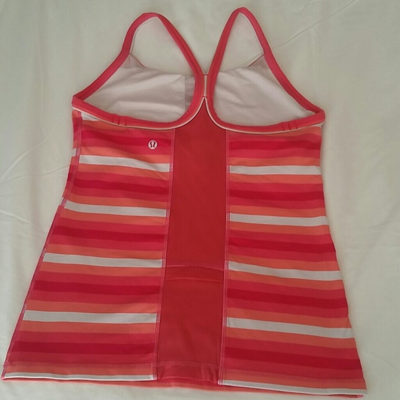lululemon athletica Tops - Lululemon Size 8 Power Y Striped Top