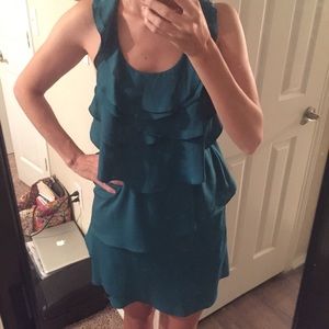 Teal Ruffle Dress