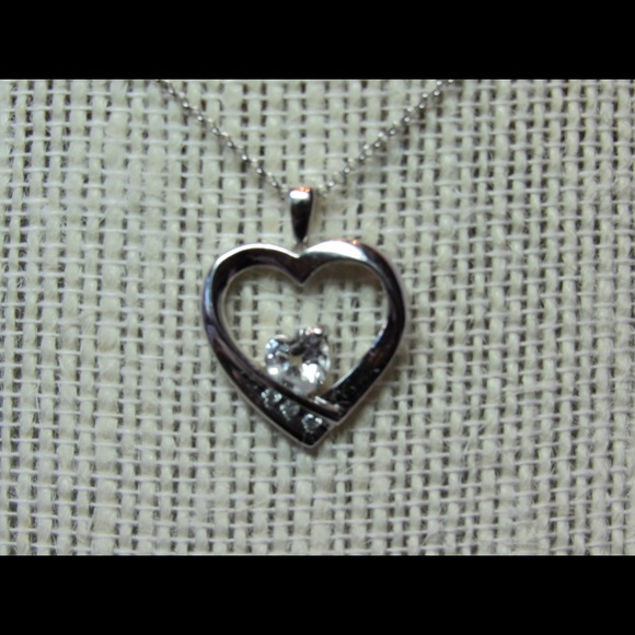 Sterling silver heart shaped pendant