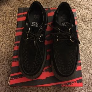 T.U.K Black suede creepers