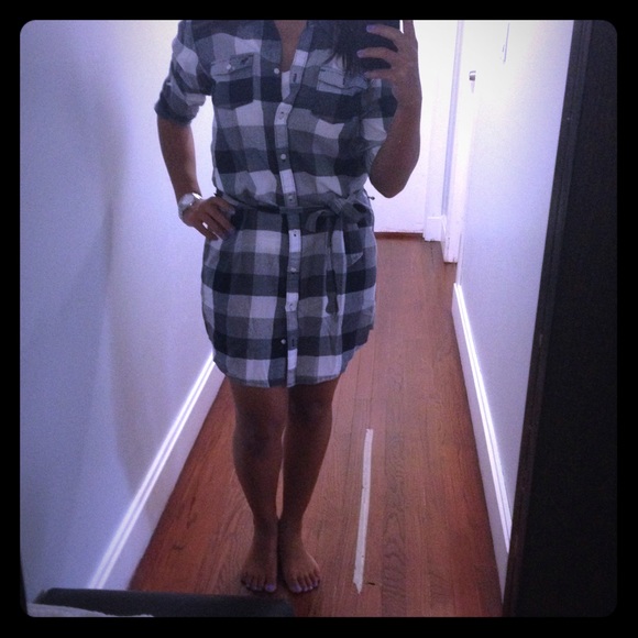 Blue plaid dress!