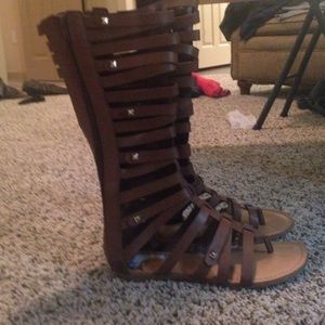 Fergalicious knee high gladiator sandals