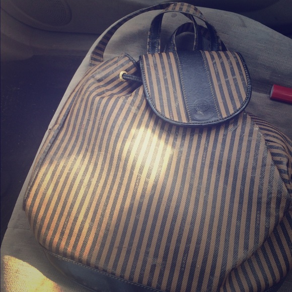 Striped Fendi backpack
