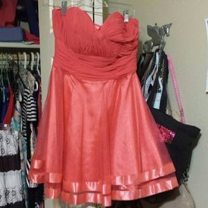 Coral homecoming dress