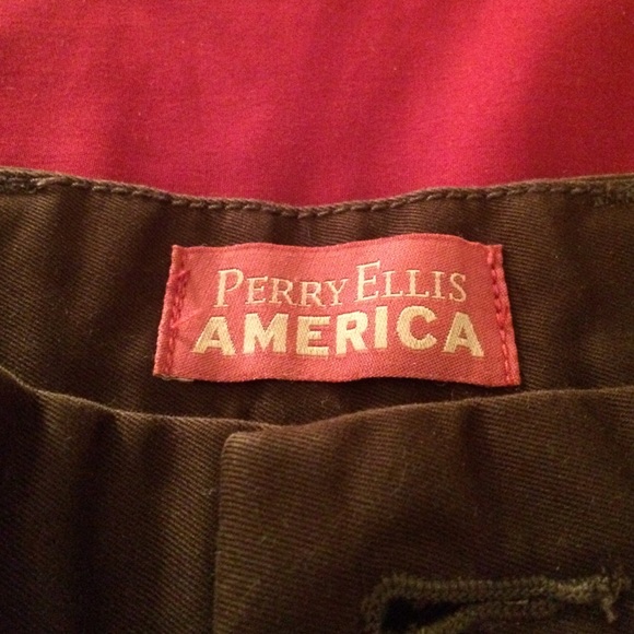 Men's Perry Ellis dark khakis - Picture 3 of 4