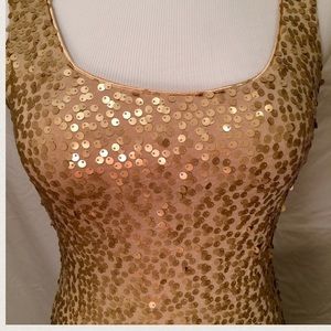 ✨ Gold Sequin Mini Dress