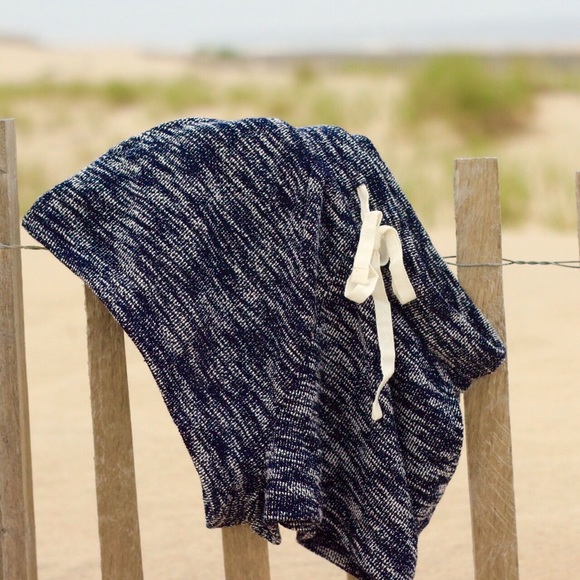 Navy Marled Lounge Shorts - Picture 4 of 4