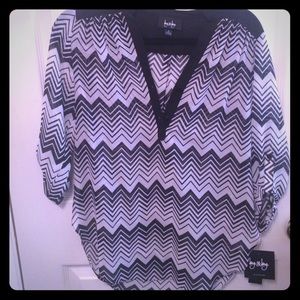 Black and white chevron top