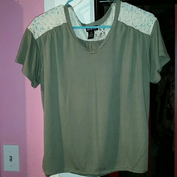 Lace trim top