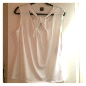 Women's white criss cross top