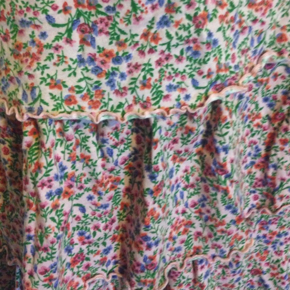 ❤️Denim 24/7 Flirty Tiered ruffle floral dress - Picture 2 of 3