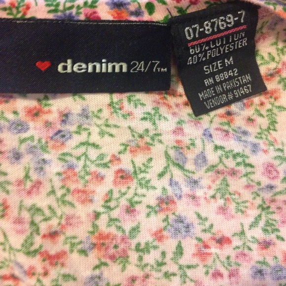 ❤️Denim 24/7 Flirty Tiered ruffle floral dress - Picture 3 of 3