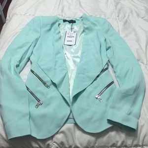 Zara Blazer Mint Green Sz S