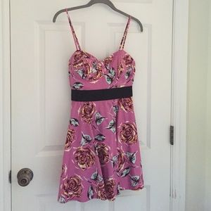 Pink floral dress