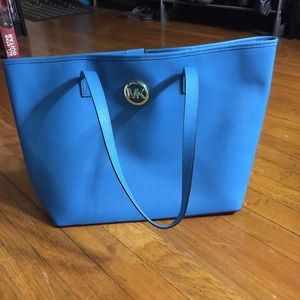 Michael Kors Blue Leather Tote
