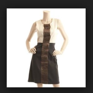 BCBG MAXAZRIA Brown & Beige Dress