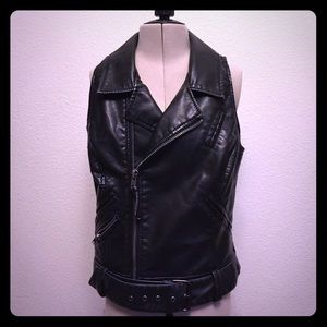 Poly leather vest