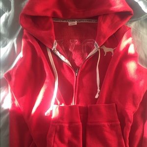 VS Pink Zip Up Hoodie