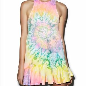 UNIF Bloom Dress tye-dye
