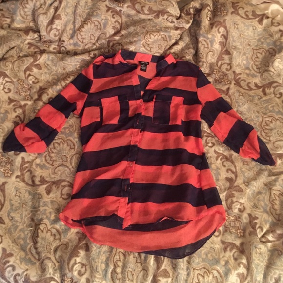 Sheer button up blouse