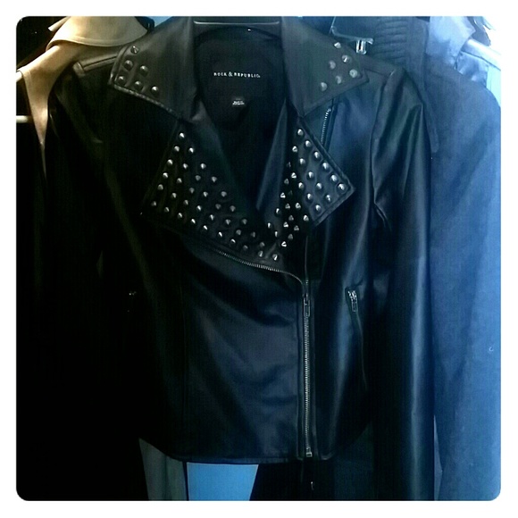 Black leather jacket