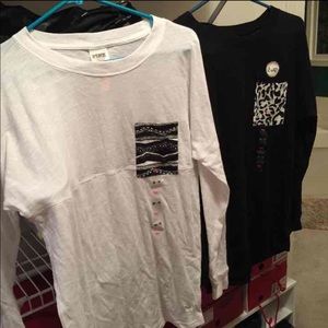 VS PINK POCKET CREW TEE