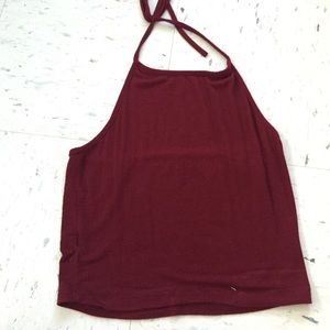 Brandy Melville Maroon halter Top