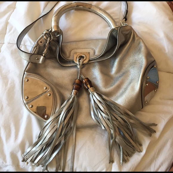 Metallic Gucci Leather bag